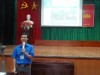 ThS Lê Xuân Hưng - Phó Bí thư Đoàn Trường dự giảng tại lớp học chính trị đầu khóa dành cho tân sinh viên năm học 2014 - 2015.