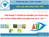 Thông báo tiếp nhận ý tưởng SV NCKH và tuyển thành viên CLB Khoa học trẻ