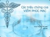 Các triệu chứng của viêm phúc mạc